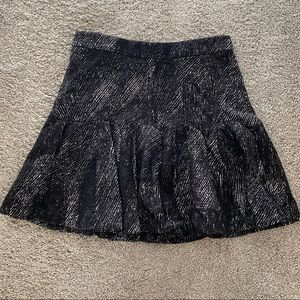 NWT Banana Republic Black unique pleat mini skirt